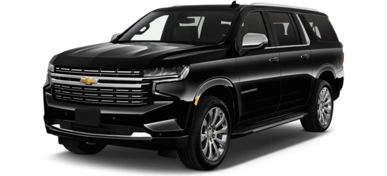 Luxury SUV (Chevrolet Suburban) — Luxe Elite Transportation chauffeured vehicle seating up to 6 passengers for LAX, SNA, LGB and BUR airport transfers, Temecula wine tours, and Orange County corporate and group transportation